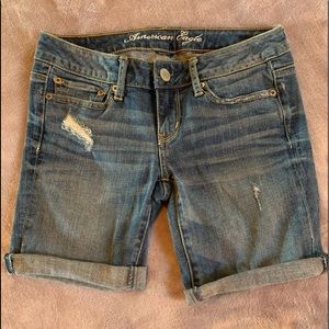 AEO Low-rise Denim Bermuda Shorts